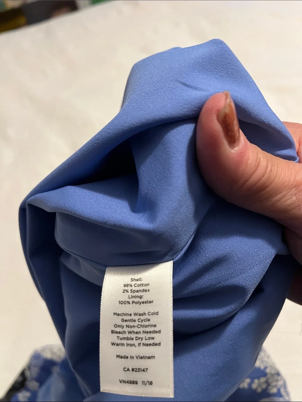 Talbots blue and black cotton skirt perfect condition size 12